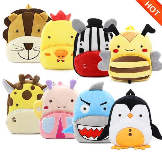 Cartoon Animal Plush Backpack for Kids