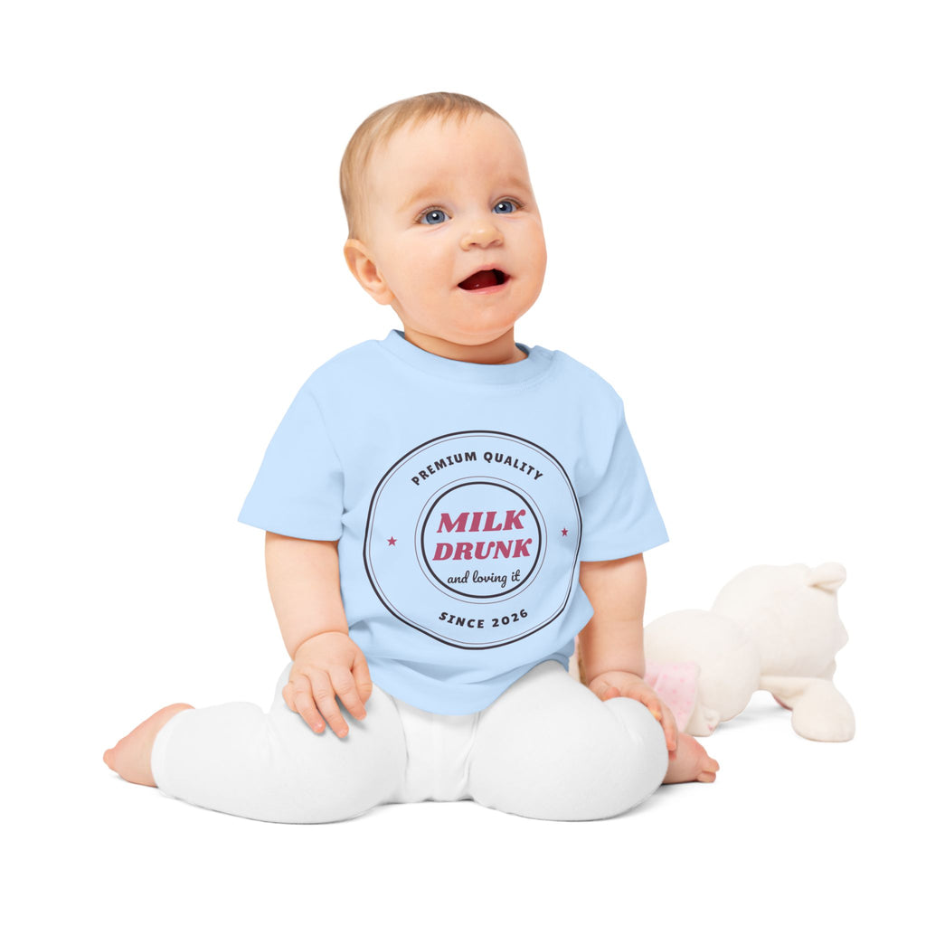 Milk Drunk Funny Baby T-Shirt