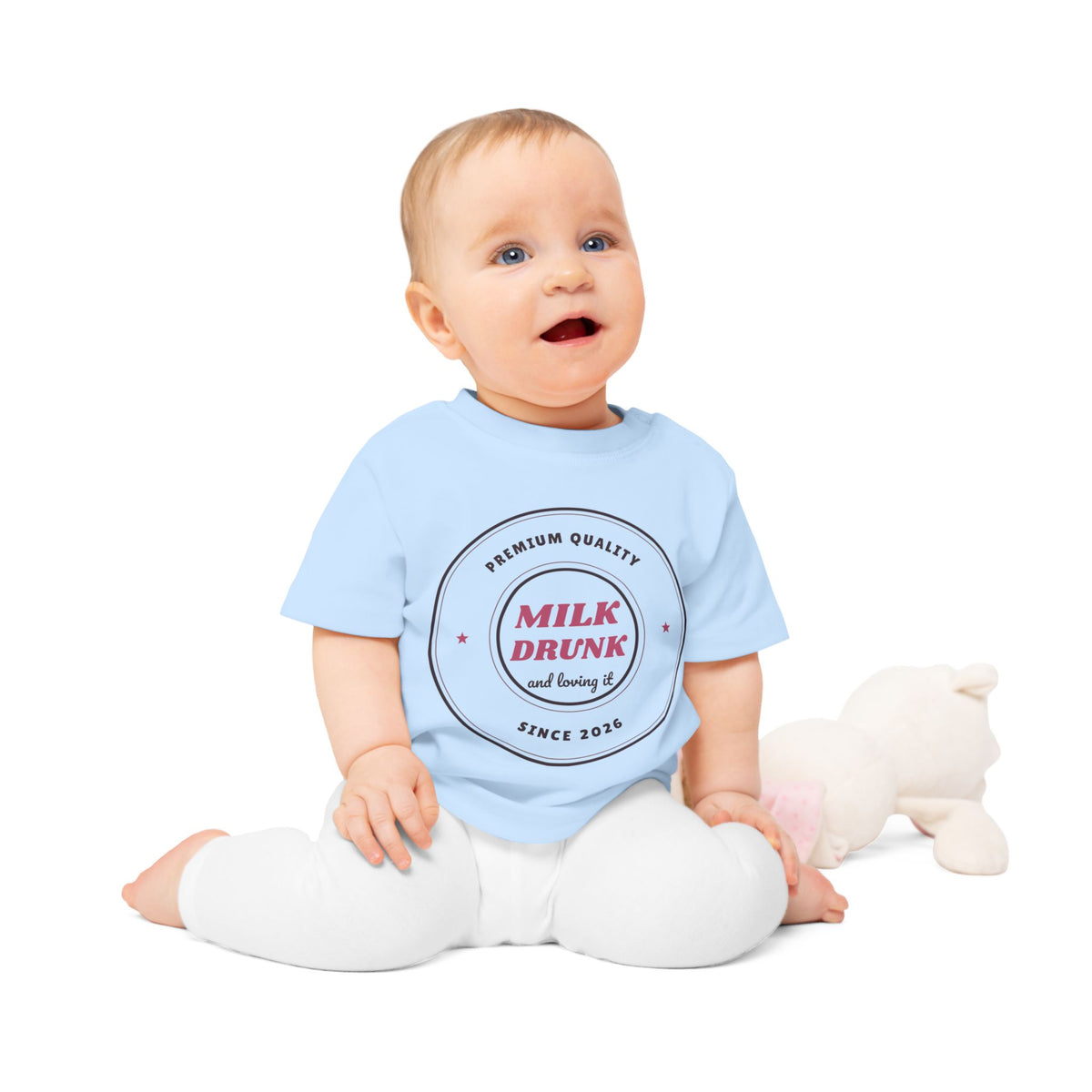 Milk Drunk Funny Baby T-Shirt
