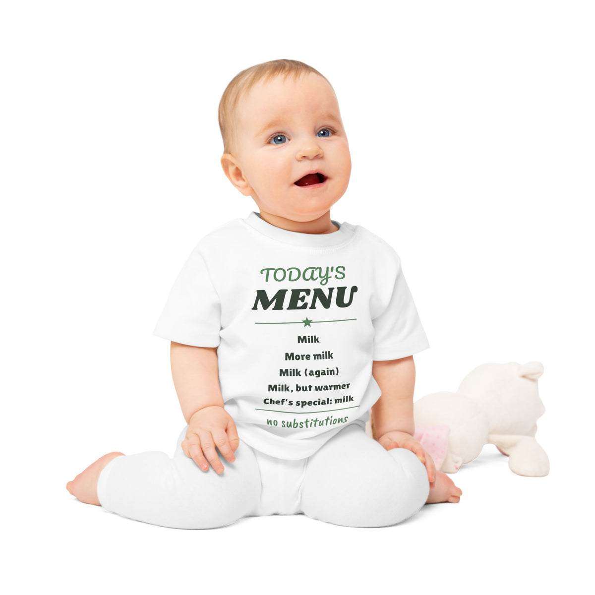 Today's Menu Milk Funny Baby T-Shirt