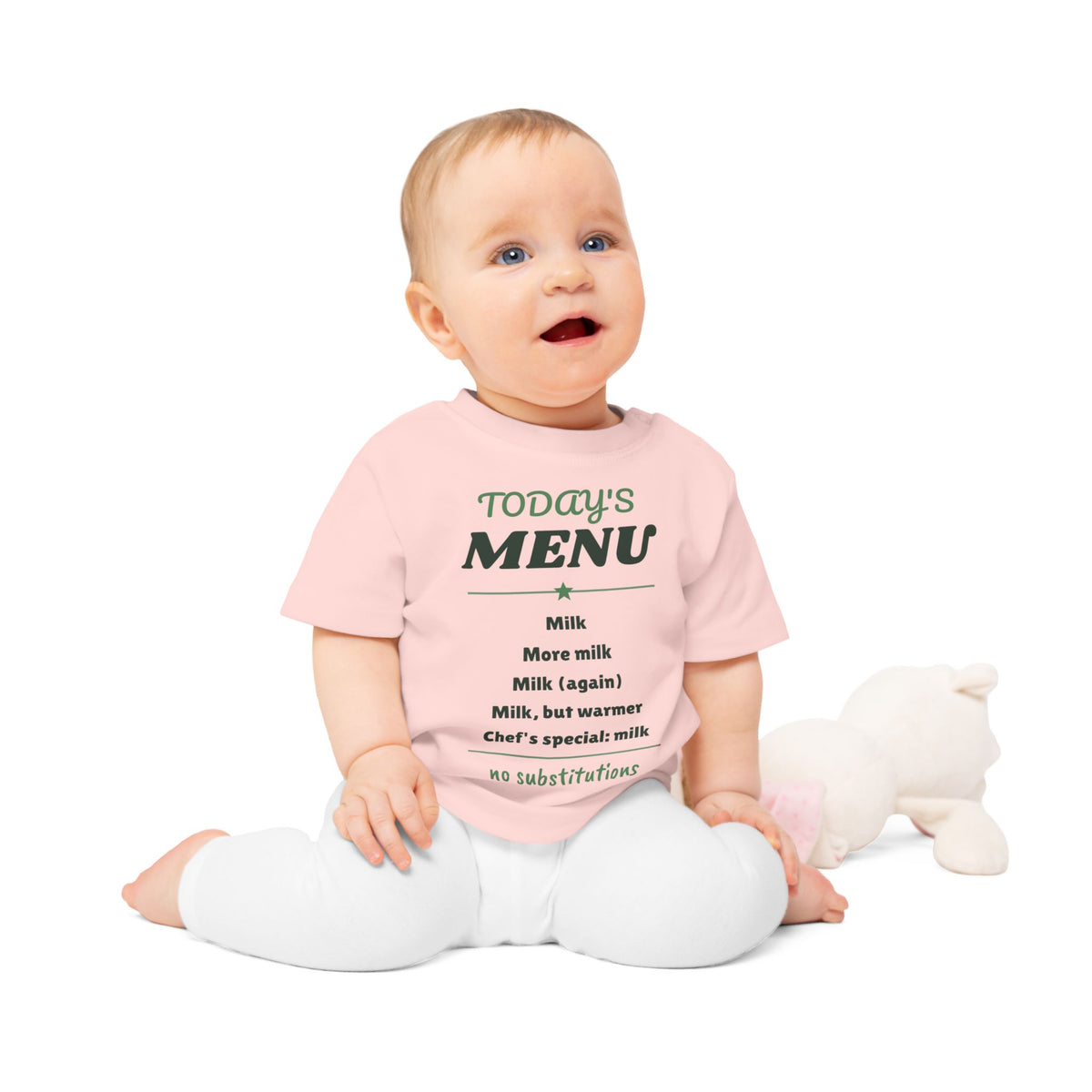 Today's Menu Milk Funny Baby T-Shirt