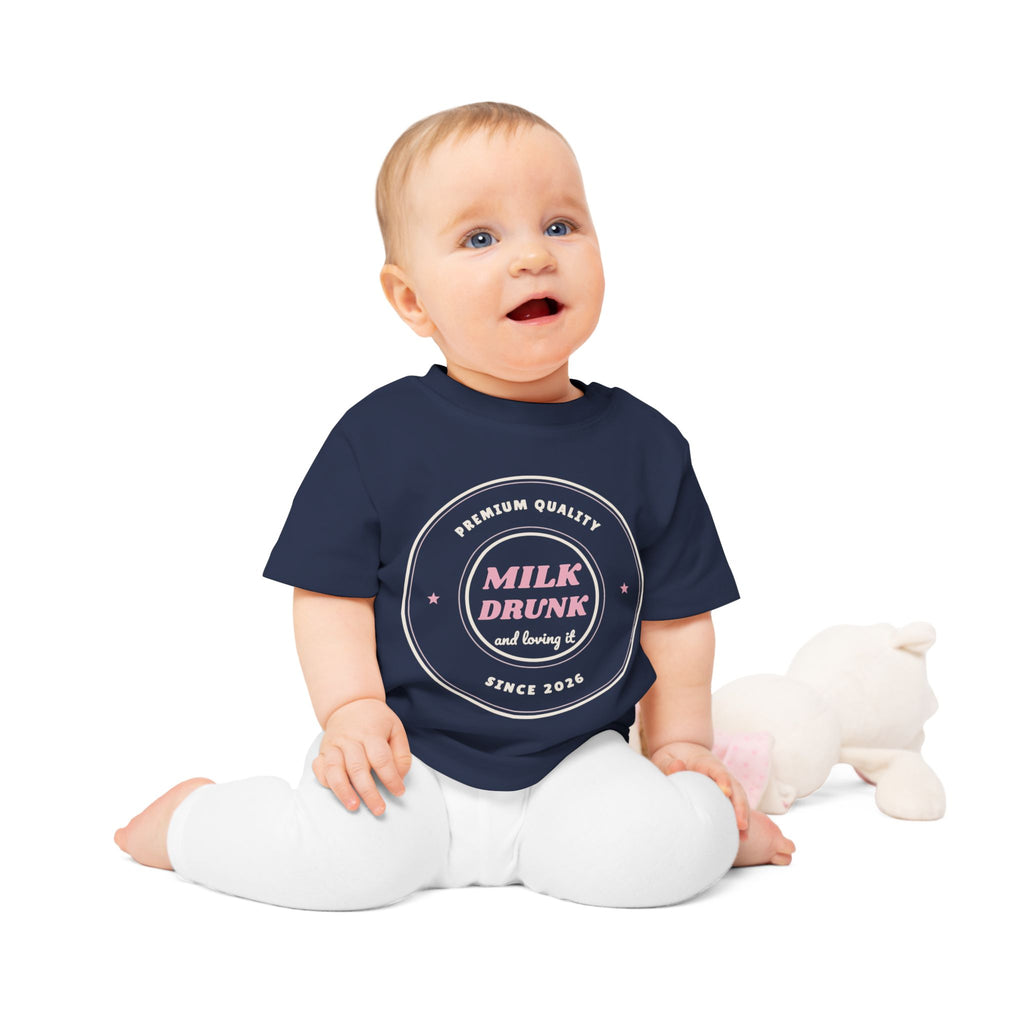 Milk Drunk Funny Baby T-Shirt