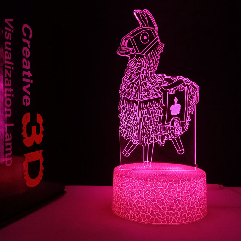 3D Horse Night Light USB Color Changing Remote Control Decorative Lamp for Kids Room