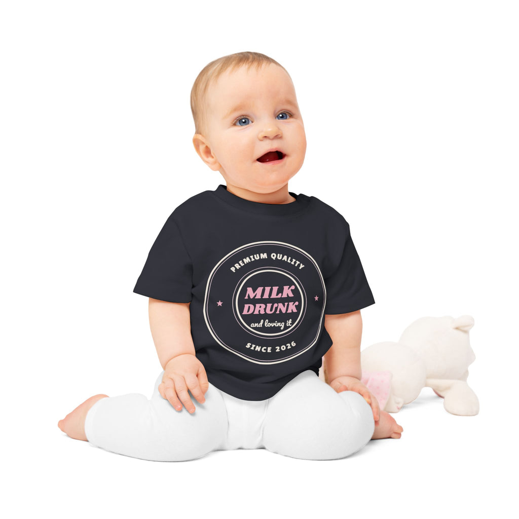 Milk Drunk Funny Baby T-Shirt