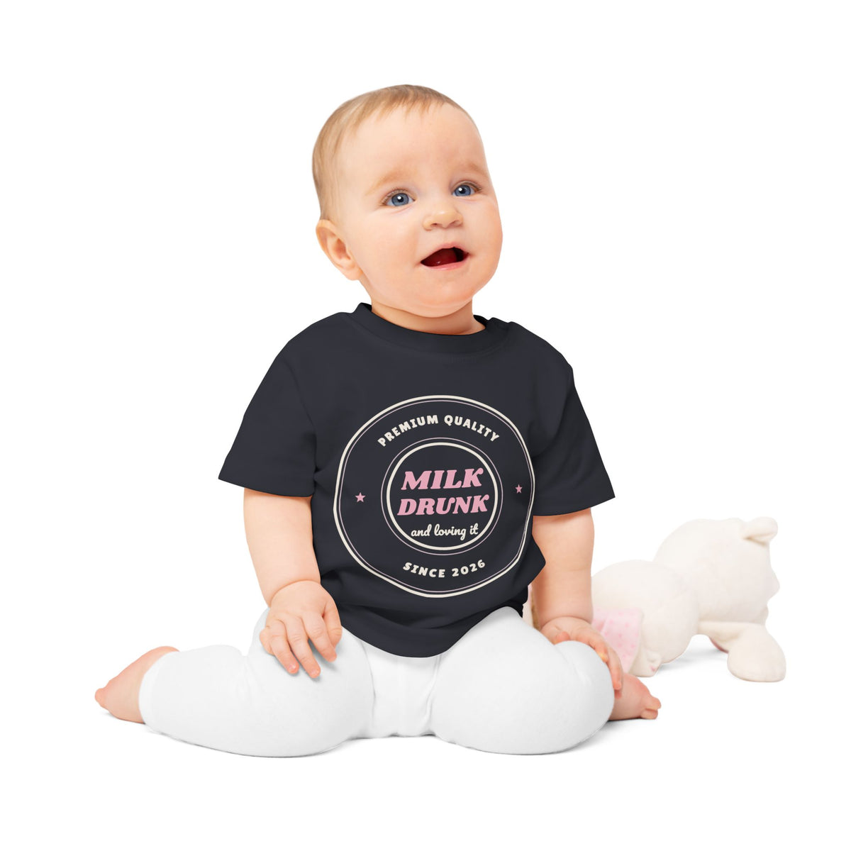 Milk Drunk Funny Baby T-Shirt