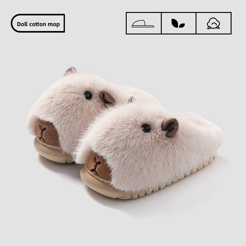 Cartoon Plush Home Slippers for Women