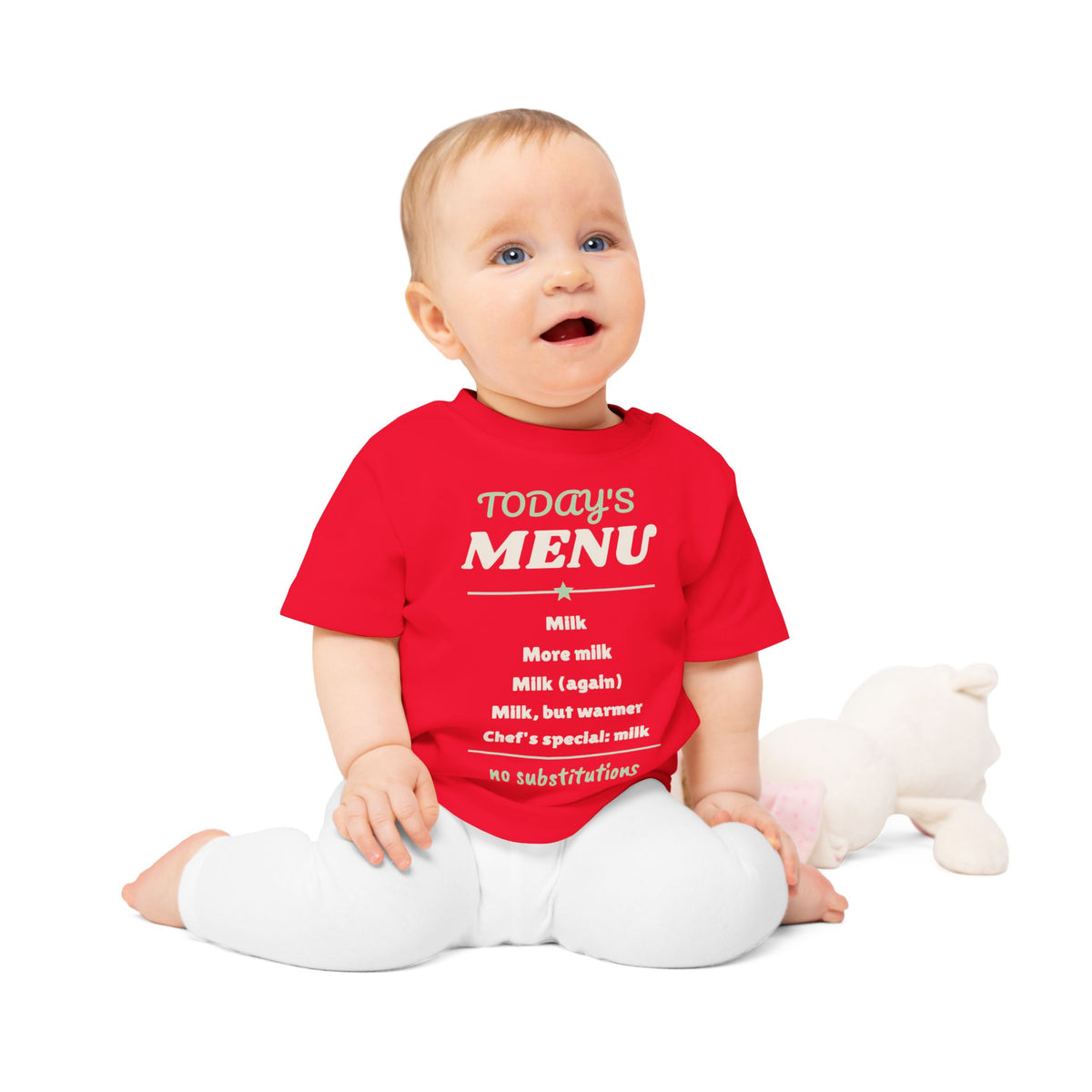 Today's Menu Milk Funny Baby T-Shirt