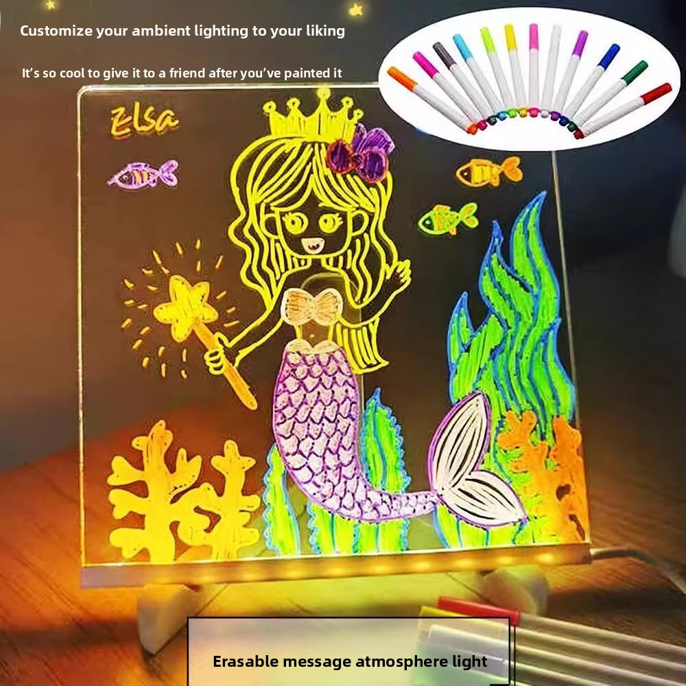 LED Drawing Board for Kids with Stand and Accessories