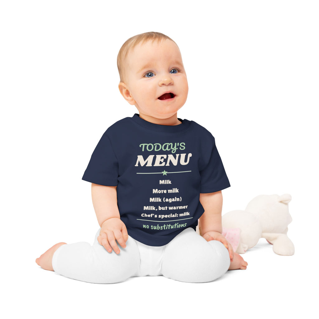 Today's Menu Milk Funny Baby T-Shirt