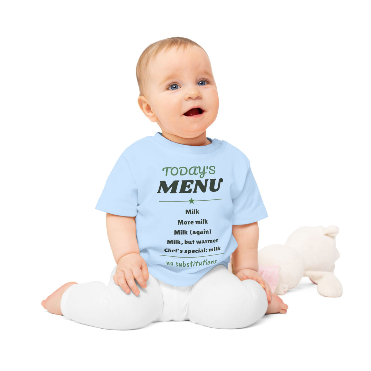 Today's Menu Milk Funny Baby T-Shirt