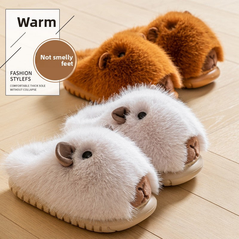 Cartoon Plush Home Slippers for Women