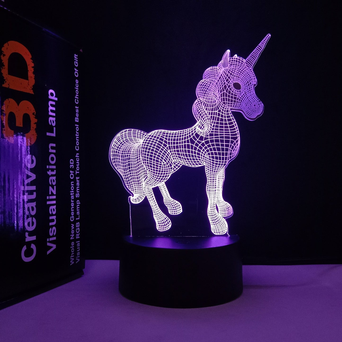 3D Horse Night Light USB Color Changing Remote Control Decorative Lamp for Kids Room
