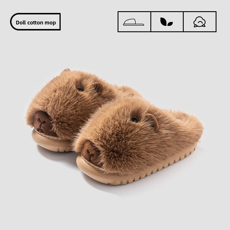 Cartoon Plush Home Slippers for Women
