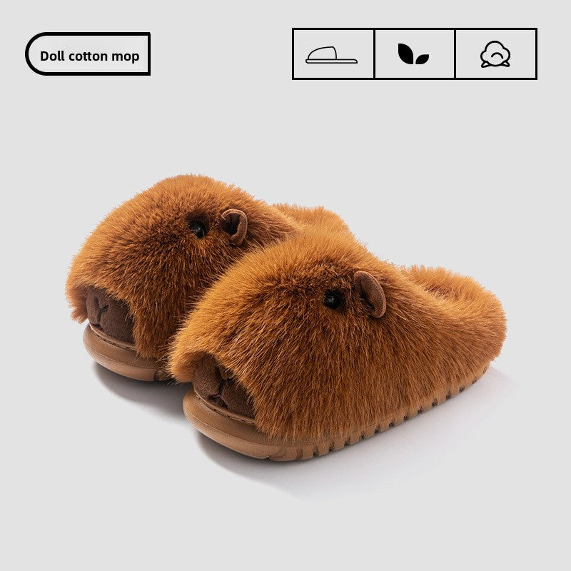 Cartoon Plush Home Slippers for Women