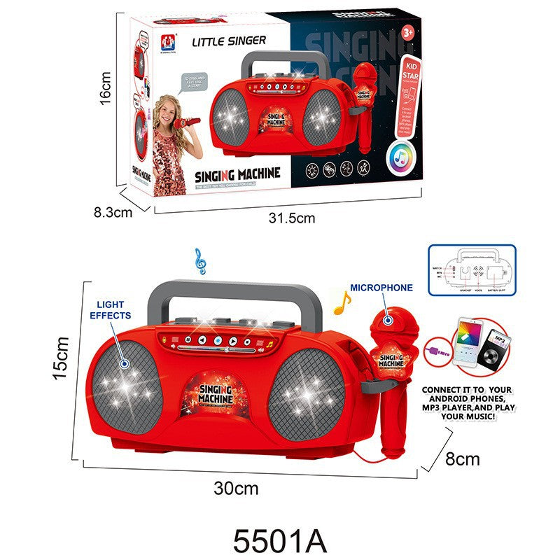 Kids Musical Microphone Toy with LED Lights