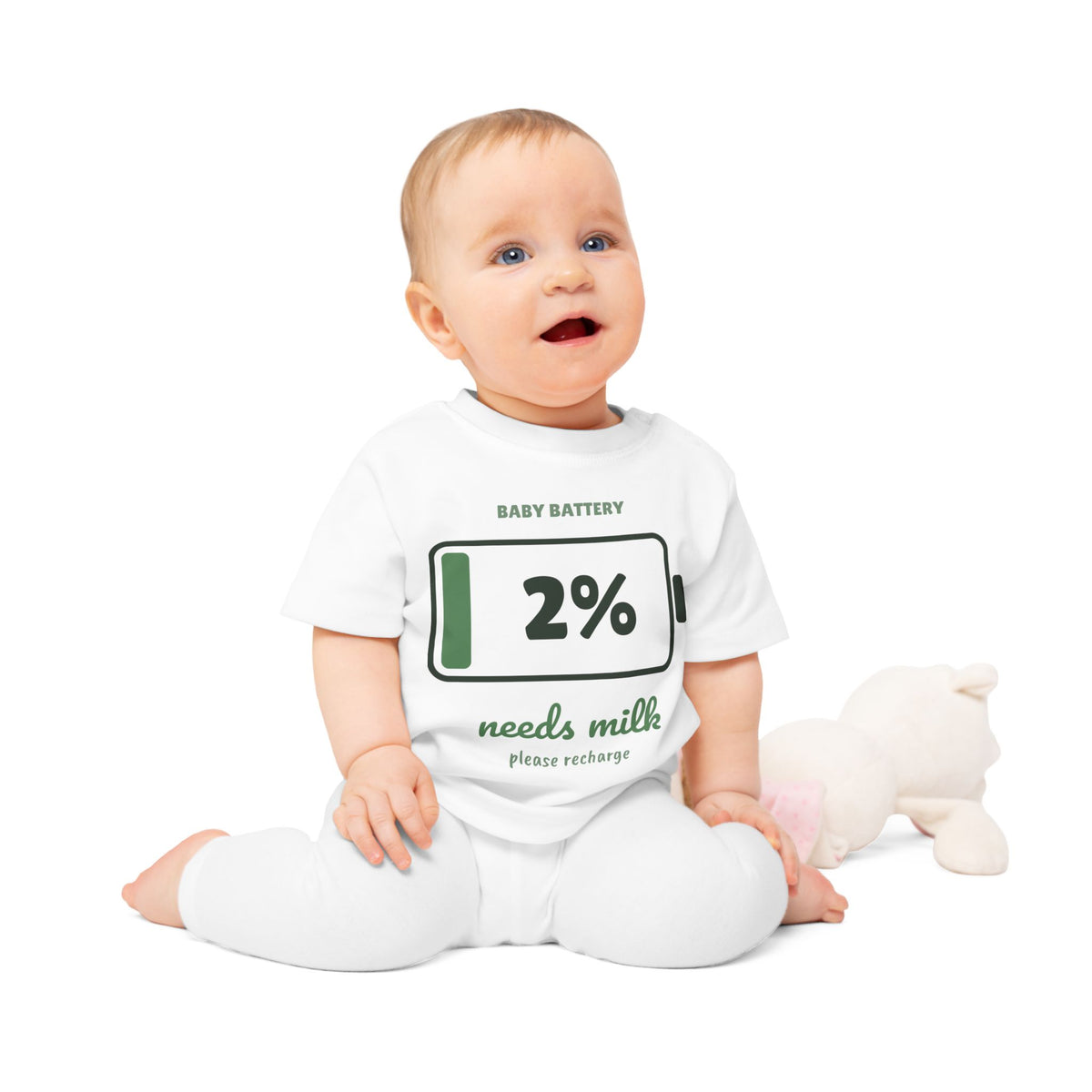 Baby Battery 2% Funny Baby T-Shirt