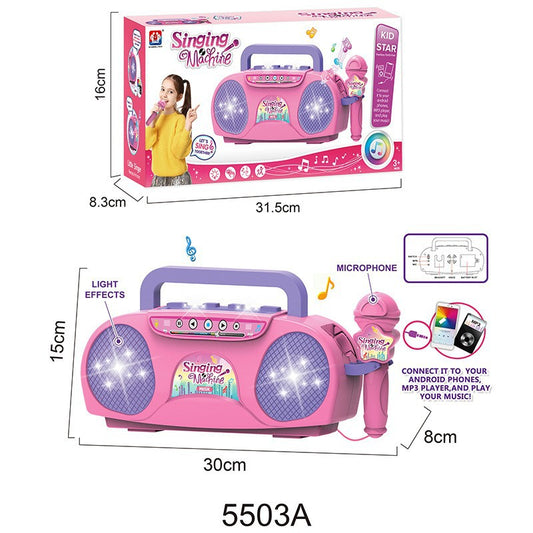 Kids Musical Microphone Toy with LED Lights