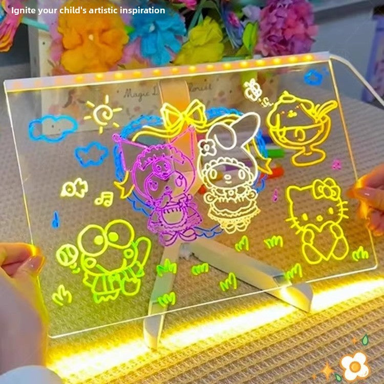LED Drawing Board for Kids with Stand and Accessories