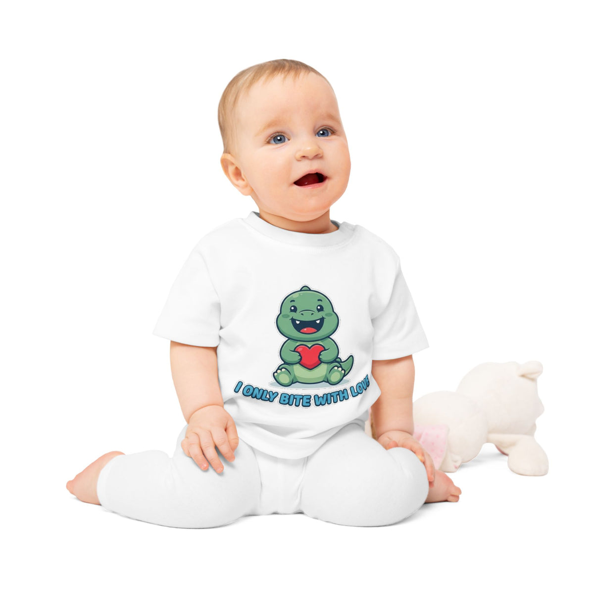 I Only Bite With Love funny baby t-shirt
