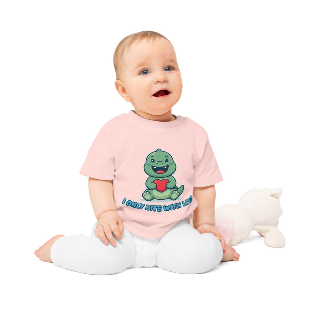 I Only Bite With Love funny baby t-shirt