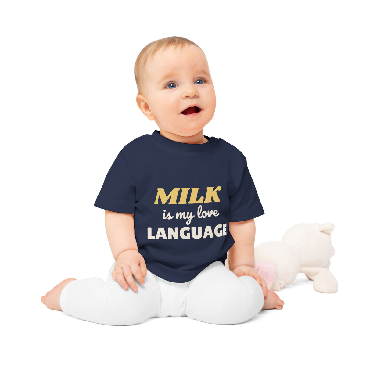 Milk Is My Love Language funny baby t-shirt