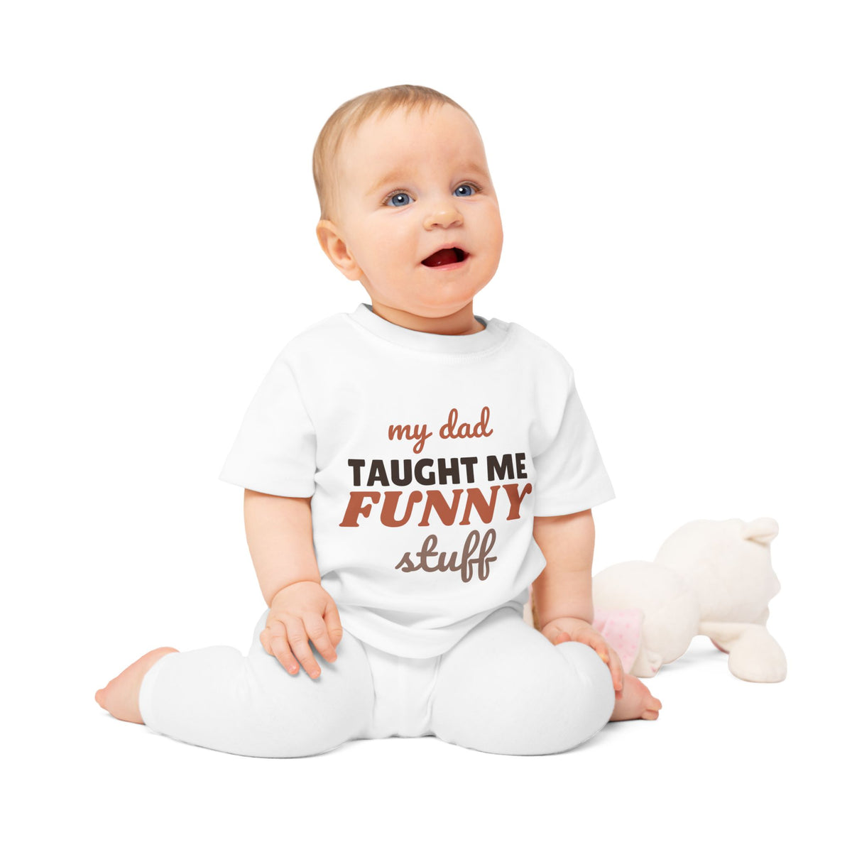 My Dad Taught Me Funny Stuff funny baby t-shirt