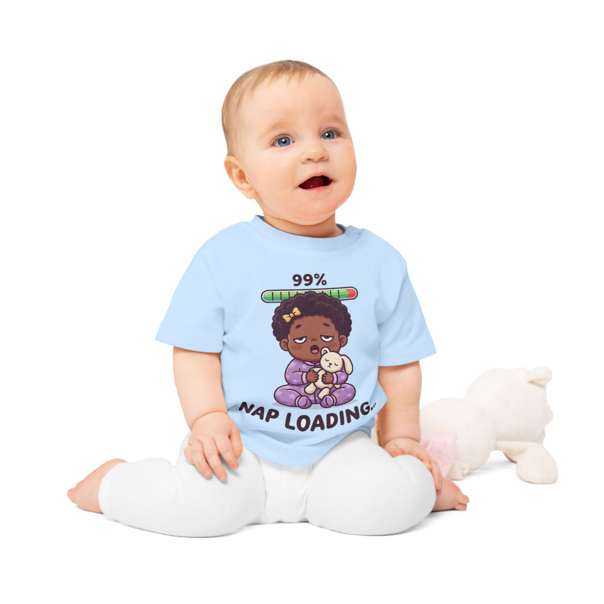 Nap Loading funny baby t-shirt (girl)