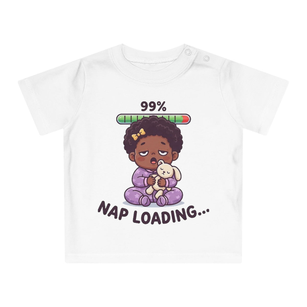Nap Loading funny baby t-shirt (girl)