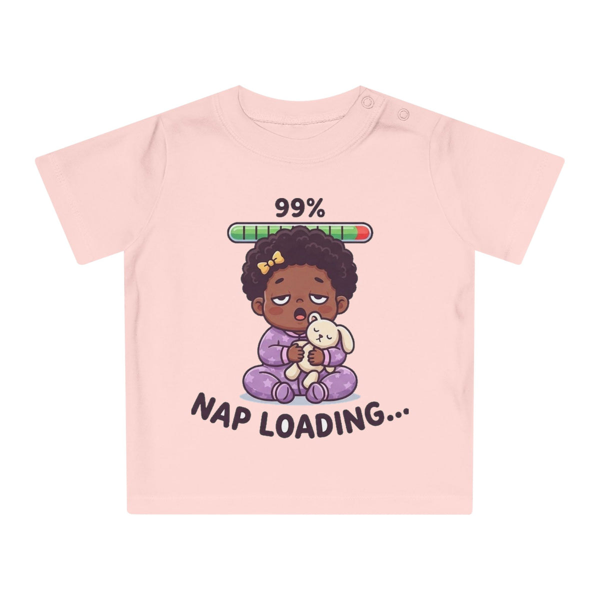 Nap Loading funny baby t-shirt (girl)