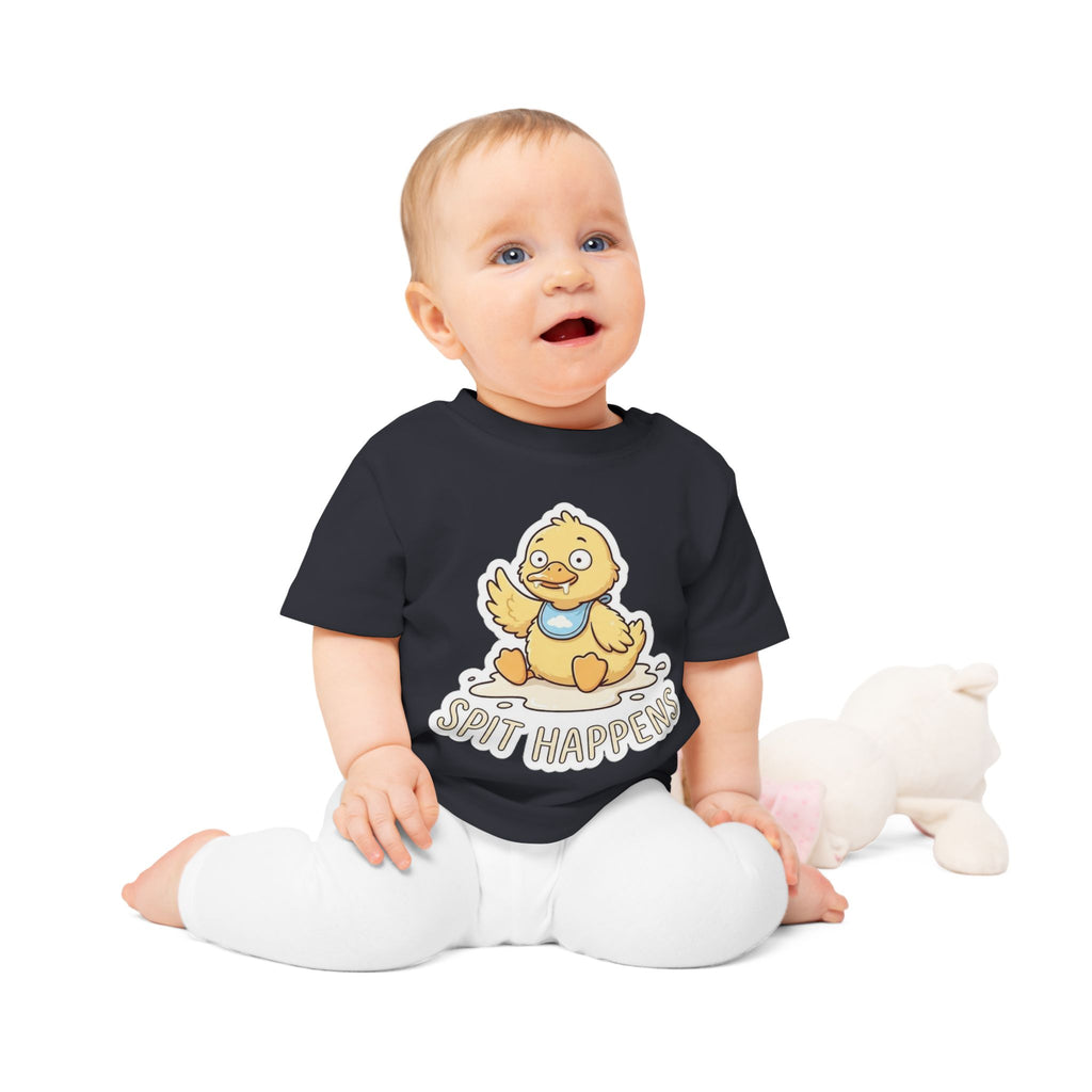 Spit Happens funny baby t-shirt