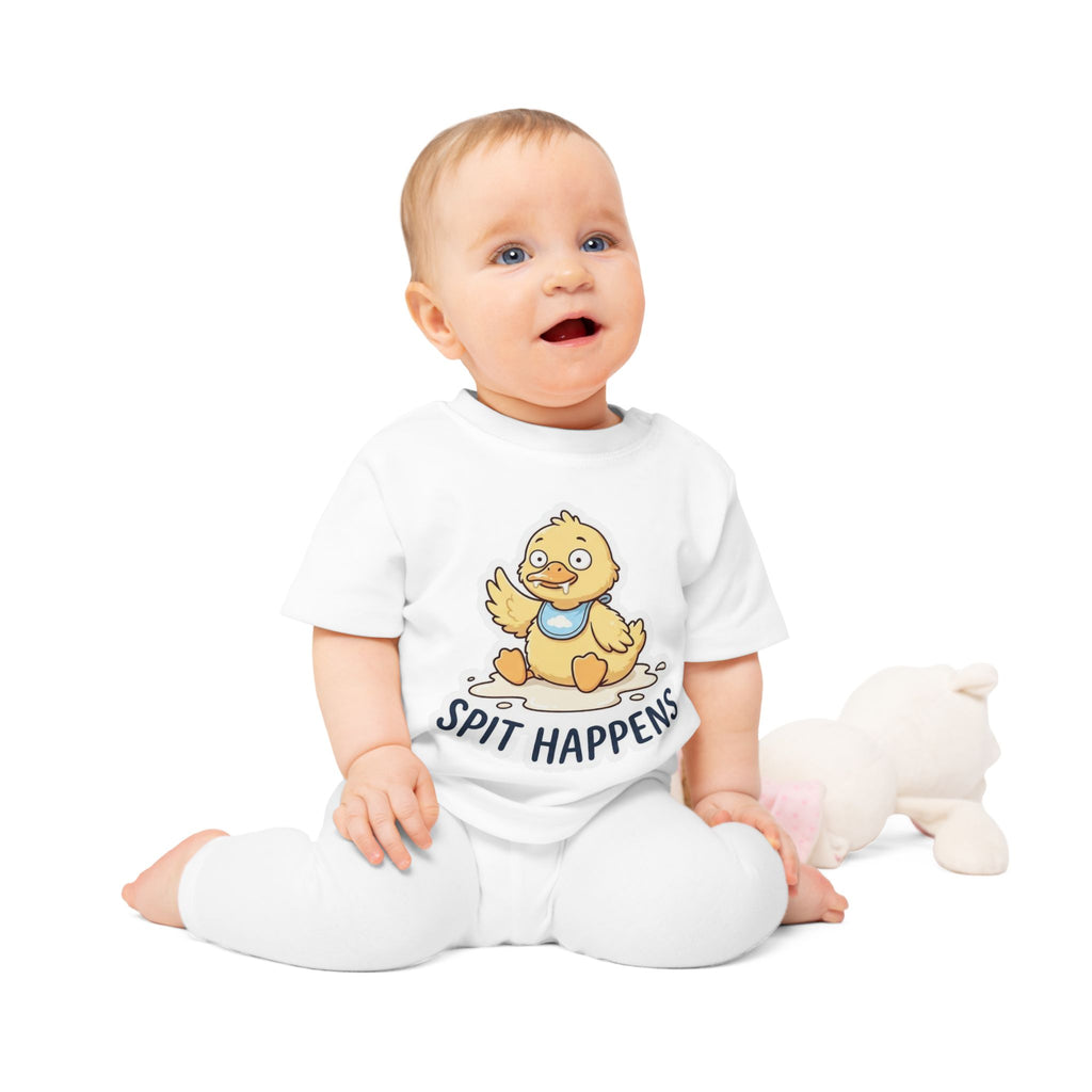Spit Happens funny baby t-shirt