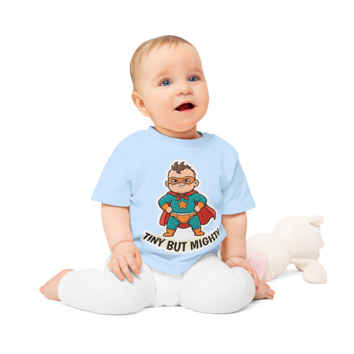 Tiny but Mighty funny baby t-shirt (boy)