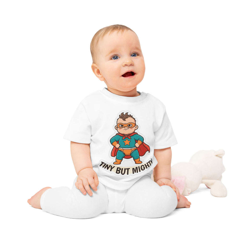 Tiny but Mighty funny baby t-shirt (boy)