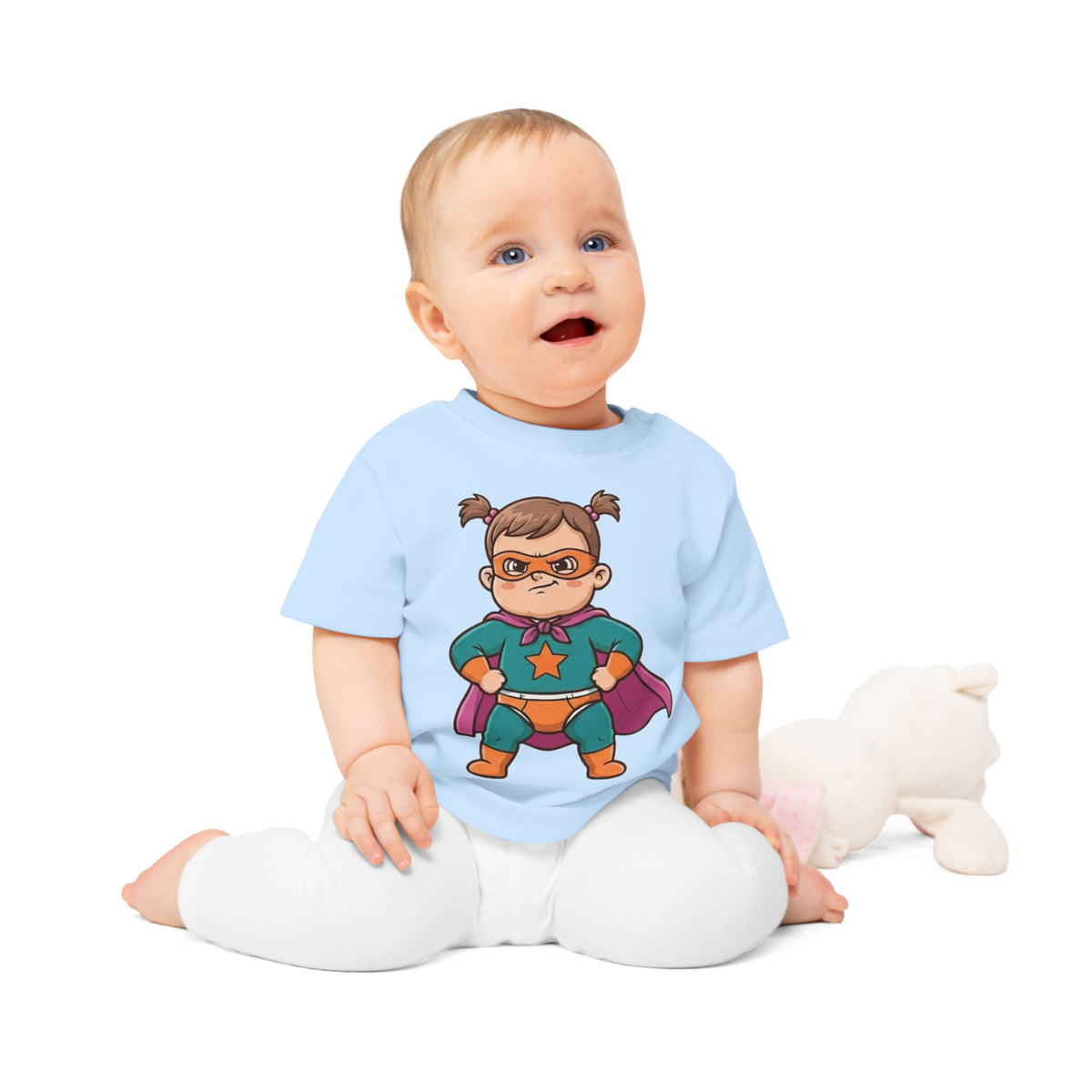 Tiny but Mighty funny baby t-shirt (girl)