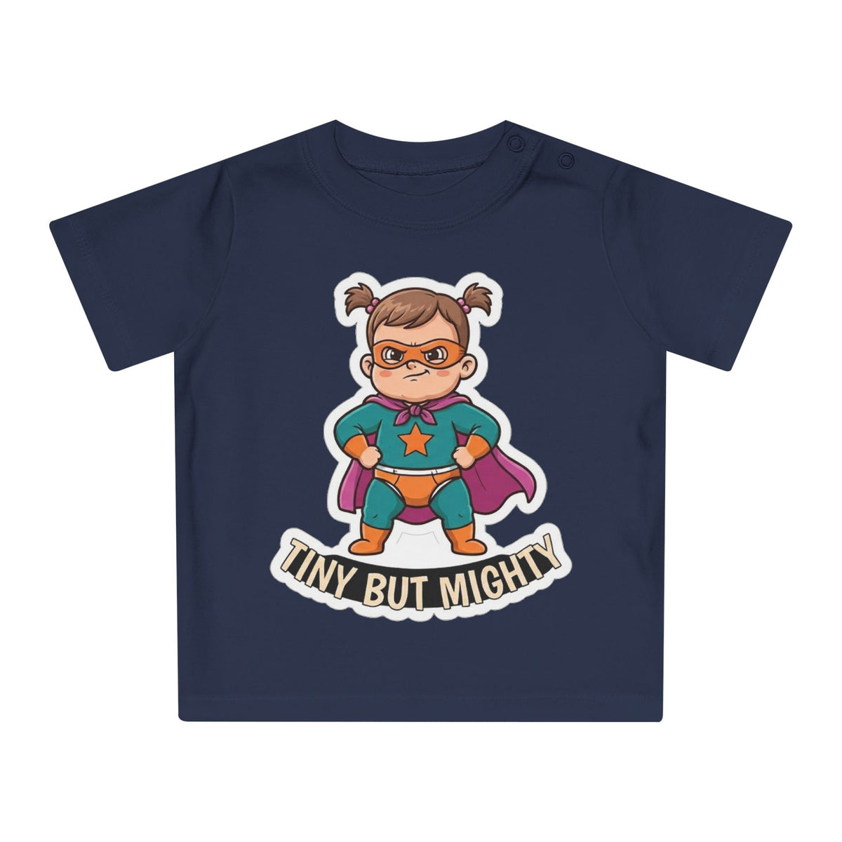 Tiny but Mighty funny baby t-shirt (girl)