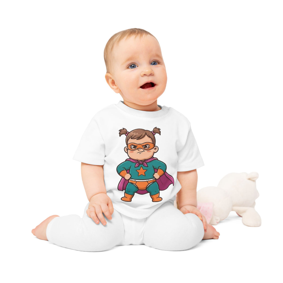 Tiny but Mighty funny baby t-shirt (girl)