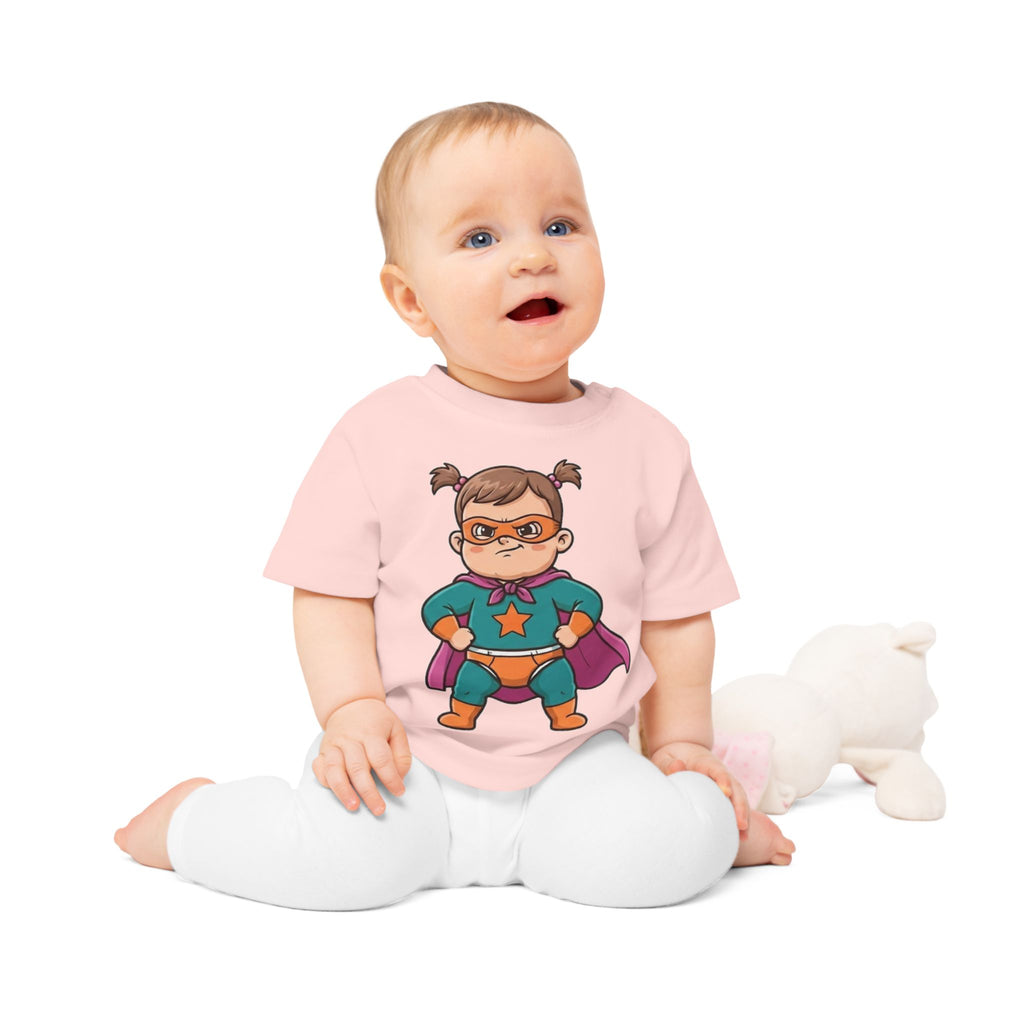 Tiny but Mighty funny baby t-shirt (girl)